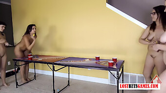 Olive Glass Hosts A Steamy Strip Beer Pong Game!