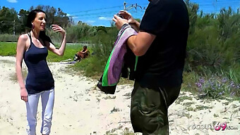 Slender Teen Tania Kiss Receives Her First Anal At A Public Beach From An Older Man