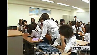 Japanese Teen'S Striptease In Front Of Classmates