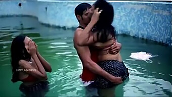 A Matrimonial Threesome In A Swimming Pool With Two Women