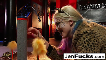 Jen Hexx Assists Leya In A Dairy Enema Session