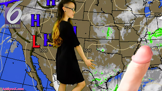 Adalynnx'S Intense Weather Report Leads To Unexpected Pleasurable Encounter