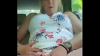 Mature Woman Fingers Herself To Orgasm In Car