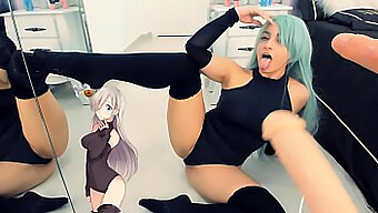 Young Cosplay Girl Gives A Facial And Double Blowjob