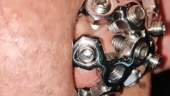 Intense Close-Up Of The Locking Mechanism In My Chastity Device