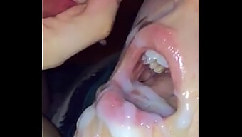 Teen Girl Swallows Jizz In A Sluggish Video