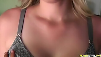 Pov Footage Of A Teen'S Side Job As A Street Blonde